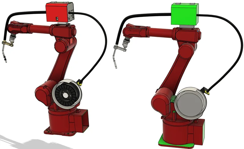 Schweißroboter CAD-Datenaufbereitung Außengeometrie vorher nachher